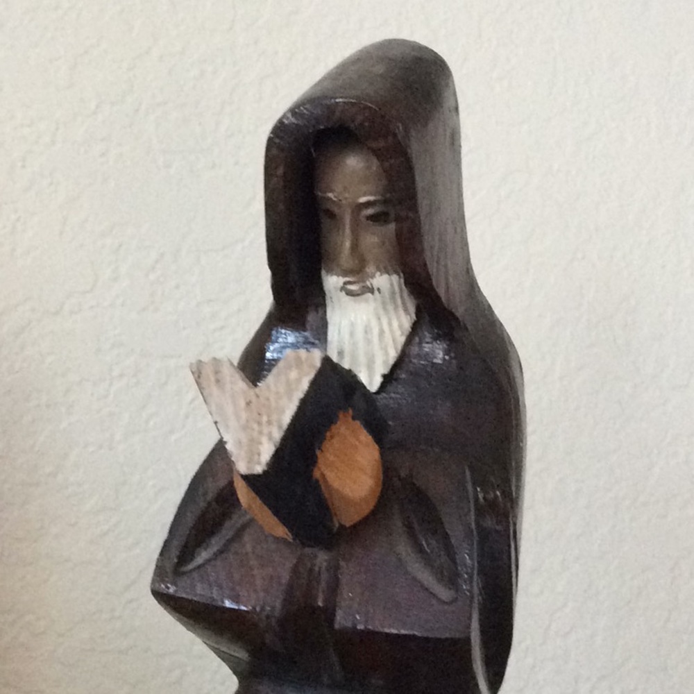 Monk wooden crafted. Vintage - Picture 4 of 4